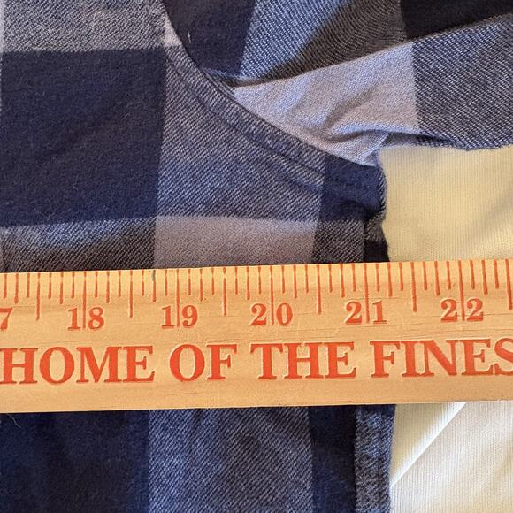 NWT Abercrombie & Fitch Soft AF Flannel Men's Blue Plaid Button Down Size Medium - Picture 10 of 11